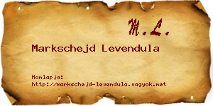 Markschejd Levendula névjegykártya
